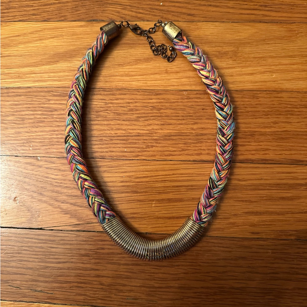 Multicolor Braided Necklace